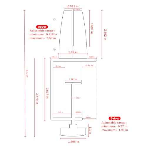 Sneeze Guard Support Clamps 4 pcs, Adjustable Office Partition Clamp, Acrylic Desk Divider Clamps, Plexiglass Partition Clips, Aluminum Privacy Panel Clips, Punch-Free Partition Clips (Black)