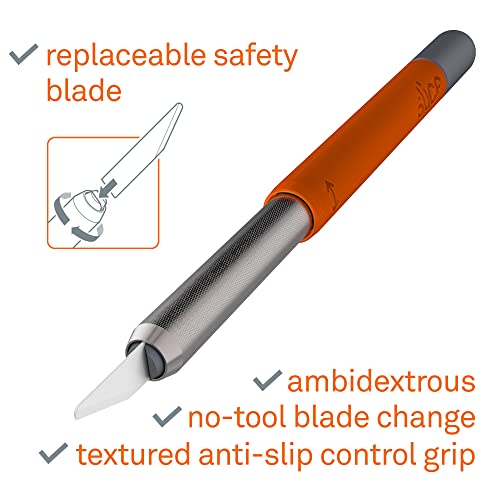 Slice 10518 Craft Knife - 1 Pack Safety Precision Cutter with Finger-Friendly Edge