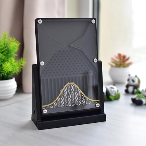 RKXKJ Black Galton Board Probability Demonstrator Desk Toy - Bell Curve Lab Tool