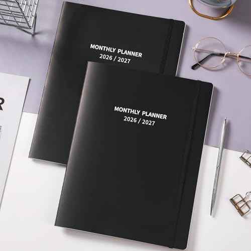 2026-2027 Monthly Planner/Calendar - 2 Year Calendar 2026-2027, Jan. 2026 - Dec. 2027, 9'' ¡¿ 11'', 24 Months Planner with Embossed Cover, Inner Pocket, Premium Paper, Elastic Closure