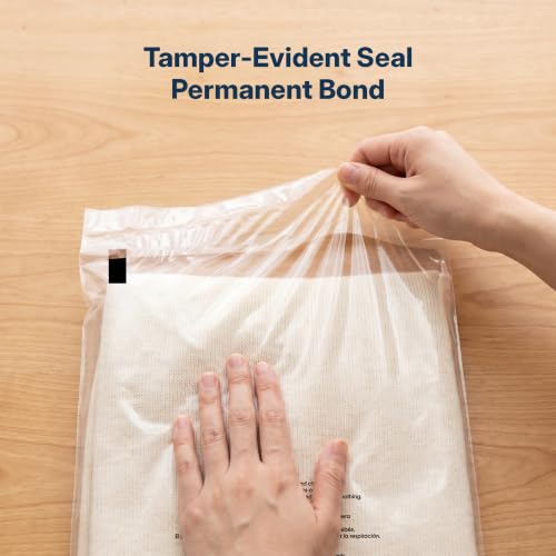 14” x 20” Self Seal Clear Poly Bags with Suffocation Warning – 200 Pack, Durable & Tamper-Evident