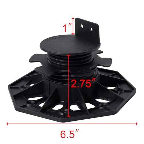 24Pack Adjustable Plastic Pedestal Paver,Floor Slate Support Floor Lift,Deck Support Floor Raising (Unilateral keel Slot)