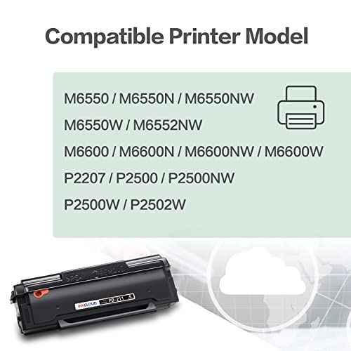 INKCLOUD Compatible Toner Cartridge Replacement for Pantum PB-211 (Black, 2-Pack)