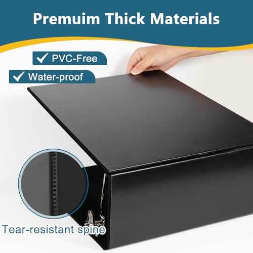 5" 3 Ring Binder, Standard 5-Inch Slant-D Ring Binder Fit Letter Size Paper, Presentation View Binders, 2 Packs, Black