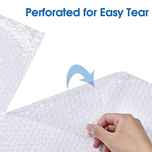 Sumono Bubble Cushion Wrap Roll 12in x 36ft (2 Rolls, 72ft Total) with Fragile Stickers