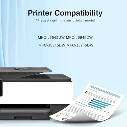 LC3037 XXL Ink Cartridges Replacement for Brother LC3037 Ink Cartridge Compatible with Brother MFC-J5845DW Ink MFC-J6545DW MFC-J6945DW MFC-J5945DW Printer LC3037 bk/c/m/y Ink Cartridges-4Pk