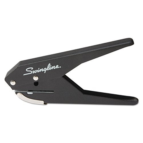 Swingline 1-Hole Puncher Pack of 1, 20 Sheet Capacity, Black & Silver