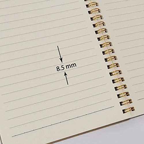 YUREE Spiral Notebook A5/Softcover Spiral Journal Lined, Wide Ruled Pages, 50 Sheets (100 Pages), 8.45" x 5.8", Brown, 20 Pack