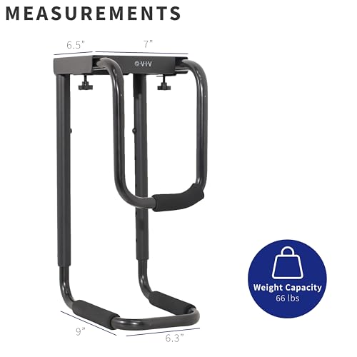VIVO Heavy-Duty Under Desk USB PC Mount (Black, Large) Holds 66 lbs