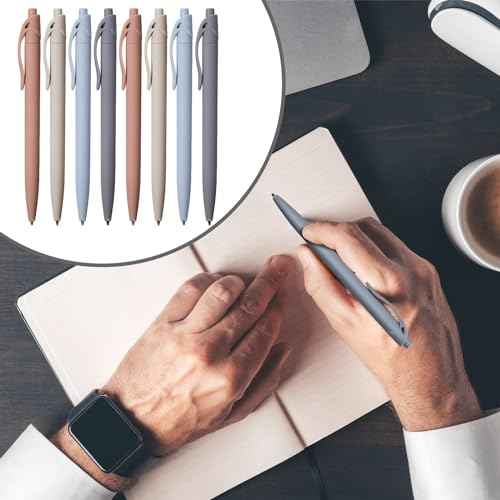 Fulmoon 300 Pcs Black Ink Pens Bulk 1.0 mm Medium Point Retractable Click Ballpoint Pens Smooth Ink for School Office Back to School Supplies(Morandi)