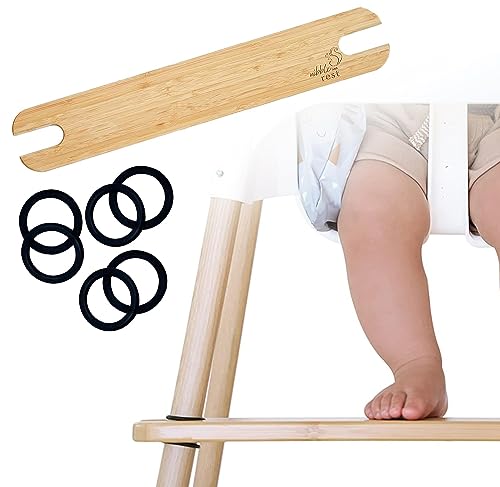Nibble and Rest Woodsi Footsi Bamboo Footrest for IKEA Antilop High Chair - Height Adjustable