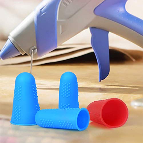 Silicone Finger Caps for Hot Glue Guns - Burn Protection & Crafting Accessories, 3 Sizes