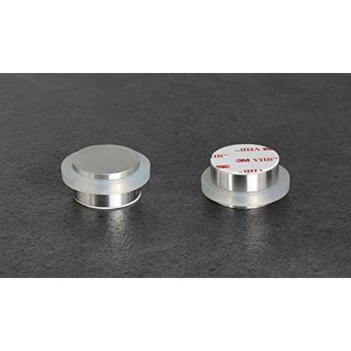 EVI | Adhesive Doorstop | 1.37'' X 0.8'' | Natural Silicone White Rubber | Stainless Steel | Matte Finish | Great Adherence | 100% Functional | Mod. I-203