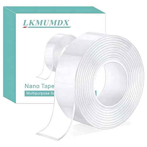 Double Sided Nano Tape Heavy Duty, Strong Sticky Extra Large (1.18in x 9.85Ft ) Removable Mounting Tape, Clear Multipurpose Wall Decor Adhesive Tape for Poster, Picture Hanging, Carpet, Photos Frames