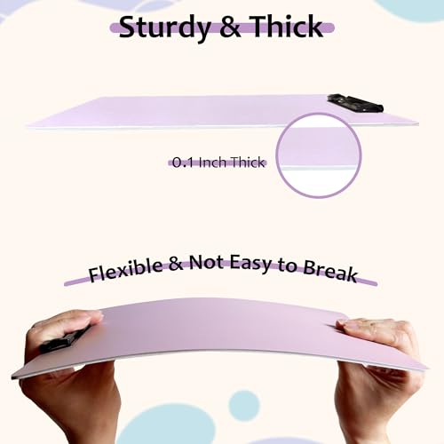 4-Pack Plastic Clipboards with Low-Profile Clip – 12.3 x 8.8 in Assorted Colors