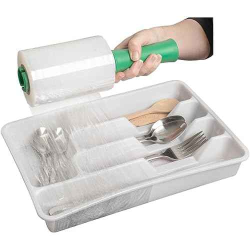 Duck Brand Stretch Wrap Roll, Clear, 5 inches by 1000 feet, 285849, Set of 4