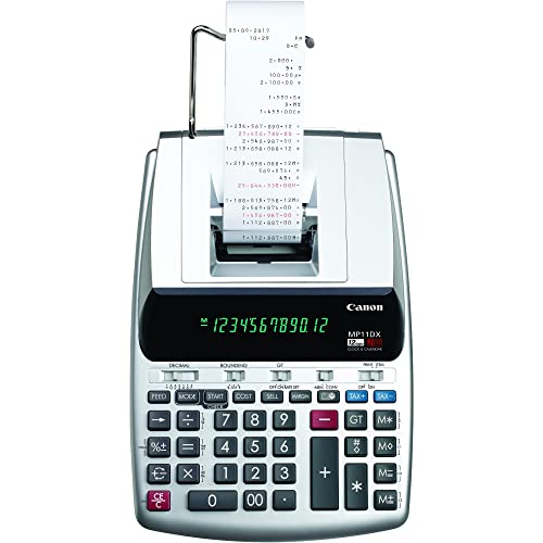Canon Office Products 2198C001 Canon MP11DX-2 Desktop Printing Calculator with Currency Conversion, Clock and Calendar