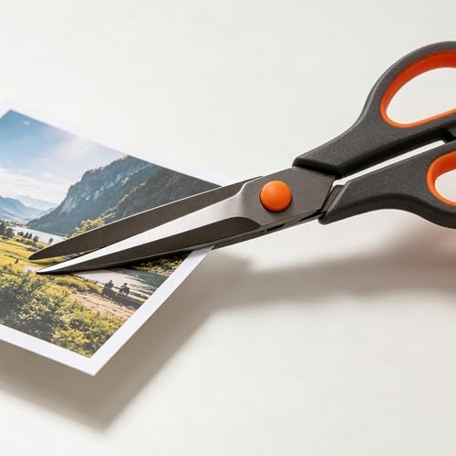3 Pack Titanium All-Purpose Comfort-Grip Scissors for Home & Office