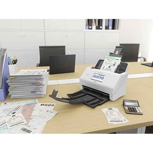 Epson RapidReceipt RR-600W Wireless Desktop Color Duplex Receipt and Document Scanner with Receipt Management Software, Touchscreen and Auto Document Feeder. Full 1-Year Limited Warranty (Renewed)