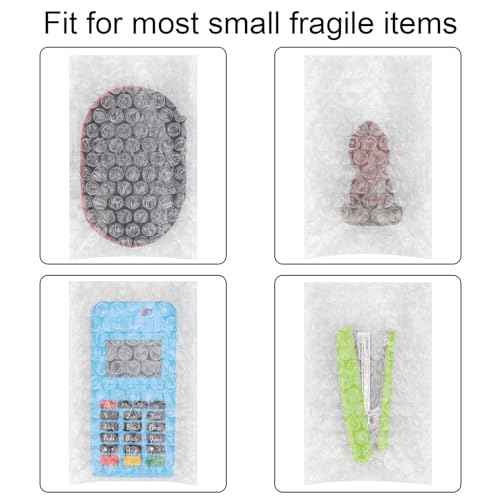 200Pack Bubble Out Bags Pouches 4"x 6" Bubble Pouches Cushioning Packaging Bags, Double Walled Cushioning Bags Thickening Shockproof Foam Bags for Moving, Shipping, and Storage
