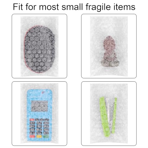 Lswteiz 4x6 Inch Bubble Out Pouches Pack of 200 Shockproof Cushioning Bags for Shipping and Storage