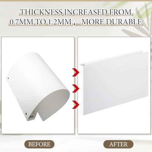 4 Pcs 11 x 17 Inch 3 Ring Binders 1 Inch Rings Heavy Duty View Plastic Flexible D Ring Binders Economy Holds 11" x 17" Paper for Artwork Blueprints, Office, Home, Work Places (White)