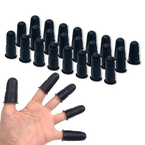 Silicone Finger Caps for Hot Glue, Crafting & Sewing - Reusable, Anti-Slip (24 pcs)