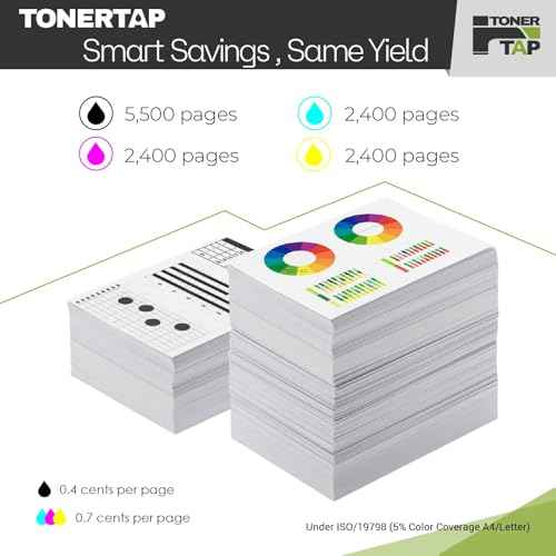 TonerTap Phaser 6510 Toner Cartridge 4-Pack Compatible for Xerox Phaser 6510, Workcentre 6515, Replacement for Xerox Toner 106R03477 106R03478 106R03479 106R03480 Extra High Yield