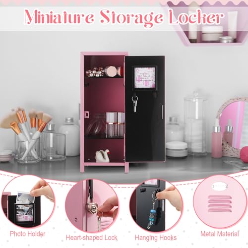 Vercraft Mini Locker with Lock Keys Stickers 10.8inch Small Storage
