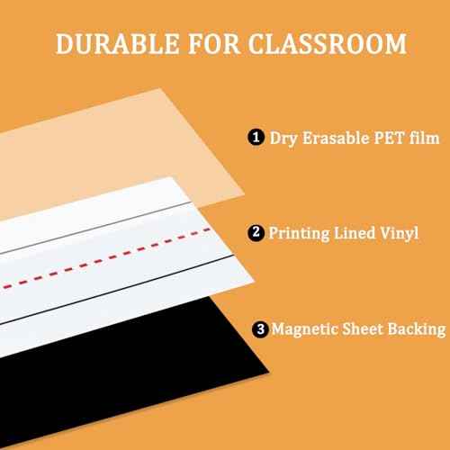 Dry Erase Magnetic Strips, White Magnet Tape Roll-3 Inch x 60 Feet, Erasable, Labels, Stick On, Writable Magnetic Sheets for Refrigerator, Crafts and Whiteboard