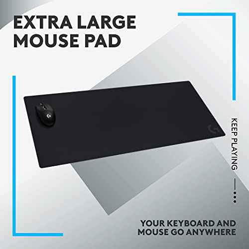 Logitech G G840 Extra Large Gaming Mouse Pad, Optimised for Gaming Sensors, Moderate Surface Friction, Non-Slip Mouse Mat, Mac and PC Gaming Accessories, 900 x 400 x 3 mm