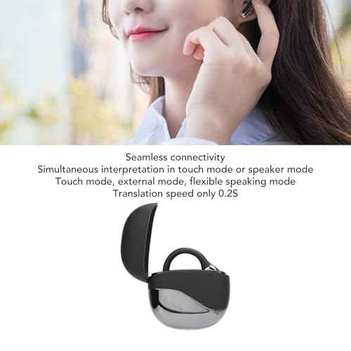 M62 Language Translator Earbuds, 133 Languages Real Time Two Way Cordless Bluetooth Translation Device with App, TWS Noise Reduction, Voice Control, Ideal for Travel and Business