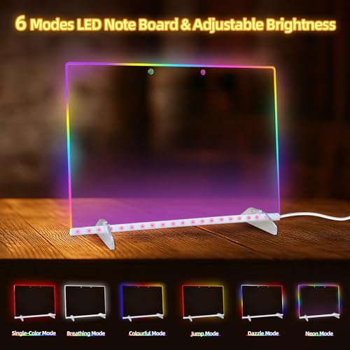 Kids LED Drawing Board with 13 Lighting Effects, 13.7x10 Inch Neon Art Toy