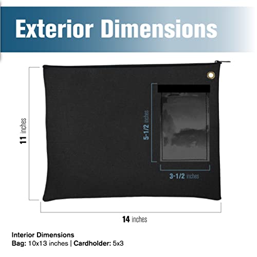 BankSupplies Canvas Interoffice Mailer, 14 oz. - 14W x 11H Black