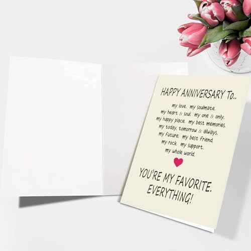 Anniversary Card to Husband | Happy Anniversary Card & Gifts for Men, Husband, Him, Boyfriend | Wedding