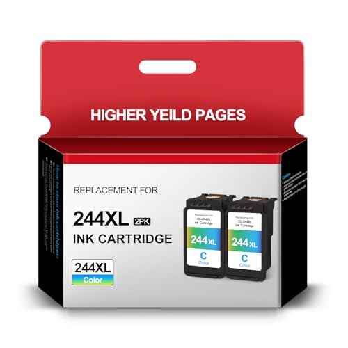 244XL Color Ink Cartridge for Canon Printer Ink CL-244 for Canon CL244 XL Remanufactured for TS3122 MX492 MG2522 MG2922 MG2420 TR4520 Printer (2 Color)