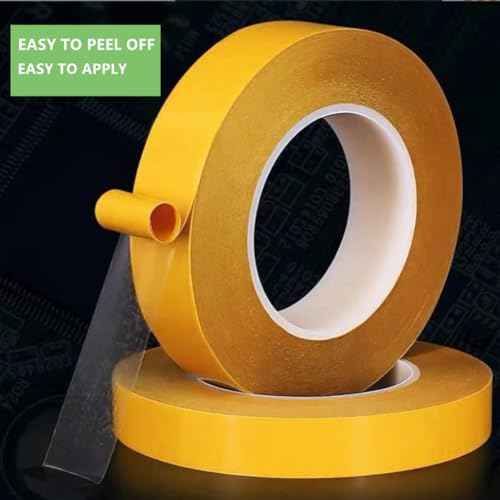 Double Sided Tape Transparent Heavy Duty 2 Inch x 82 Feet Super Thin Double Sided Tape for LCD Screen Repair, LED, Arts & Crafts, Photos, Scrapbook, Woodworking,Carpet, Residue Free, Heat Resistant