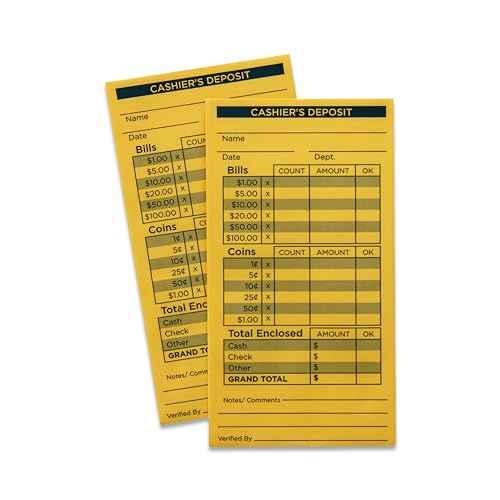 Cashier's Deposit Envelopes | Cash Drop Envelopes (500), Brown