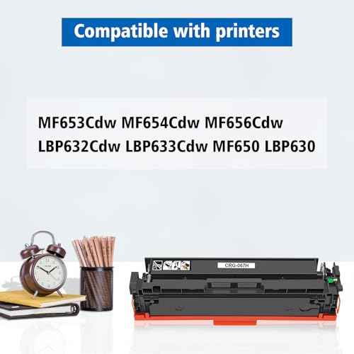 067H CRG067H 067 H Black Toner Cartridge Compatible for Canon imageCLASS LBP632Cdw MF653Cdw MF654Cdw MF656Cdw LBP633Cdw Printers High Capacity 3130 & 2350 Pages Indicate Toner Level (Black*1)