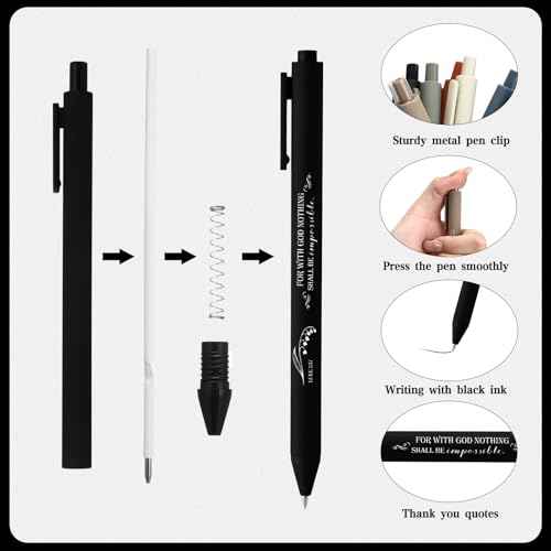 300 Pcs 50 Pcs Scripture Ballpoint Pens Christian Gifts Bulk Party Favors for Church Office Sunday School Bible Study Supplies Women Men Birthday Christmas Religious Inspirational Gifts