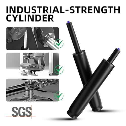 Sytopia Office Chair Cylinder Replacement, Heavy Duty Pneumatic Gas Lift, Desk and Gaming Chairs, Universal Fit, 14.6 to 22.2 Inch