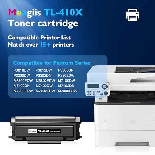 TL-410X Toner Cartridge Replacement for Pantum TL-410X TL-410H for Use in M7102DW P3010DW M7100DW M7200FDW M7202FDW M6702DW M6800FDW M6802FDW P3012DW P3300DW P3302DW Printer (Black, 2-Pack)