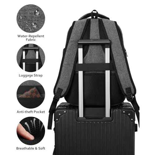 Backpacks for Men 17.3 Inch,Bagpacks School Backpack for Boys Teenager,Computer Backpack with Laptop Compartment & USB Charger,Mochilas Hombres Morrales for Workout College Middle School