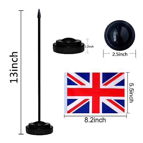 TSMD 50 Countries International World Desk Flags Set Small Mini Office Table Stick Flag with Stand Base,5x8 Inch
