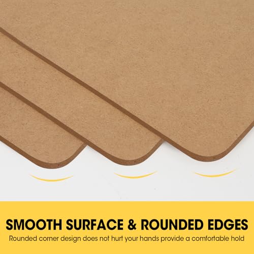 YesBes Brown 24 Pack Letter Size Wooden Clipboards 8.5x11 Classroom Office Supplies