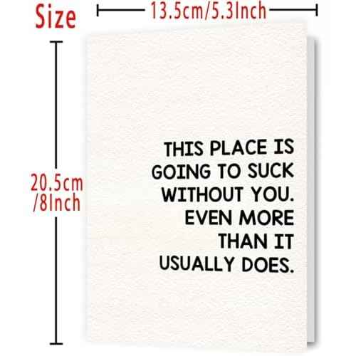 OJsensai Funny Coworker Leaving Gift, Farewell Card, New Job Gifts for Women Men, Retirement Gifts