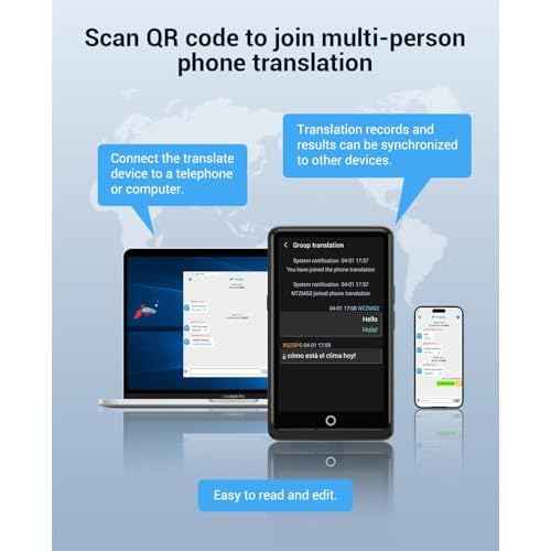 Language Translator Device,AI Inteligente Translator 2025,Support 139 Languages and Accents Portable Instant Translation with 4.1¡±Screen,Upgraded Chip,16GB Storage Space for Travel Business Learning