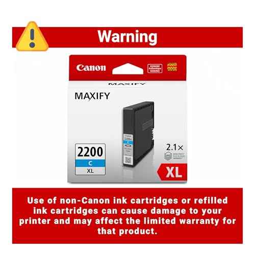 Canon PGI-2200XL Genuine Cyan Ink Tank, Compatible with IB4120, MB5420, MB5120, IB4020, MB5020, and MB5320 (Optional) Printers