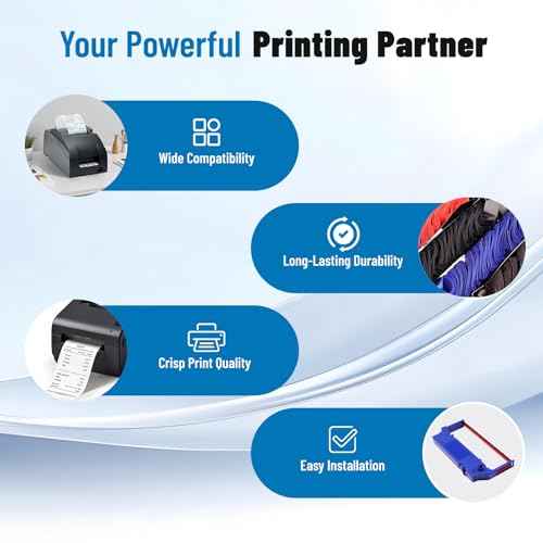 SP700 Ribbon Printer SP 700 Compatible for Star SP700 RC700 SP-700BR RC-700BR SP-712 SP712R SP-742 SP742R SP740 SP747, SP700 Black and Red Ink Ribbon, Pack of 24