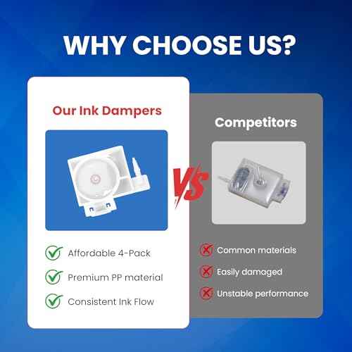 4PCS Printer Ink Damper Replacement Compatible with Epson L1800 R1390 L805 L1300 T50 R2000 R2400 ? DTF Printer Ink Dampers Fit for Epson Ink Tank Systems